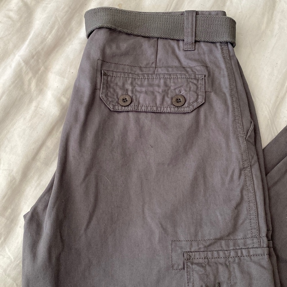 Gray cargo pants